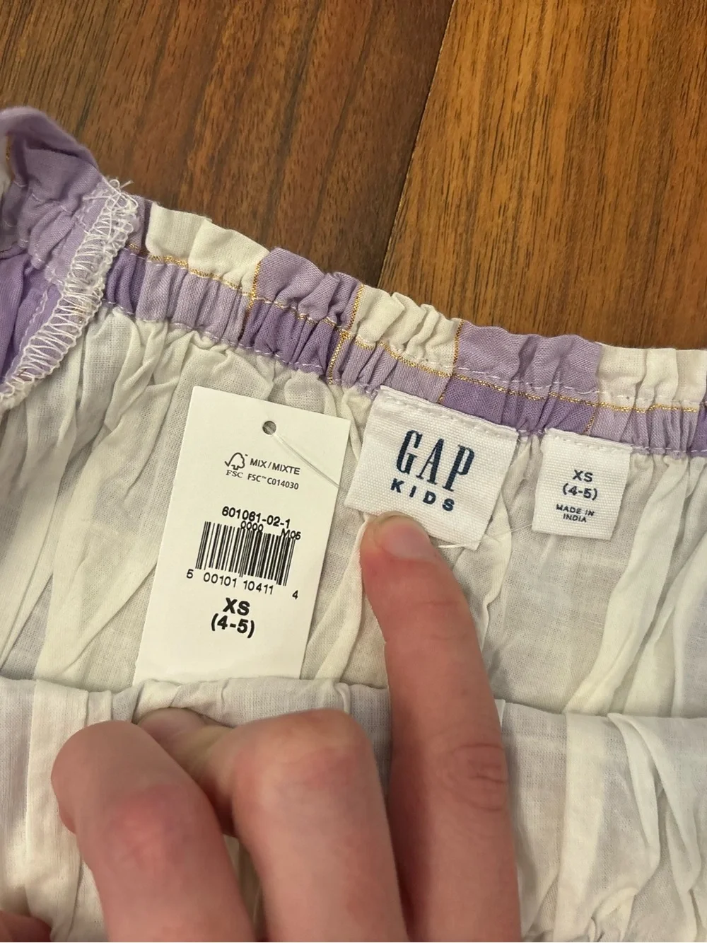Gap purple/white plaid midi dress NWT